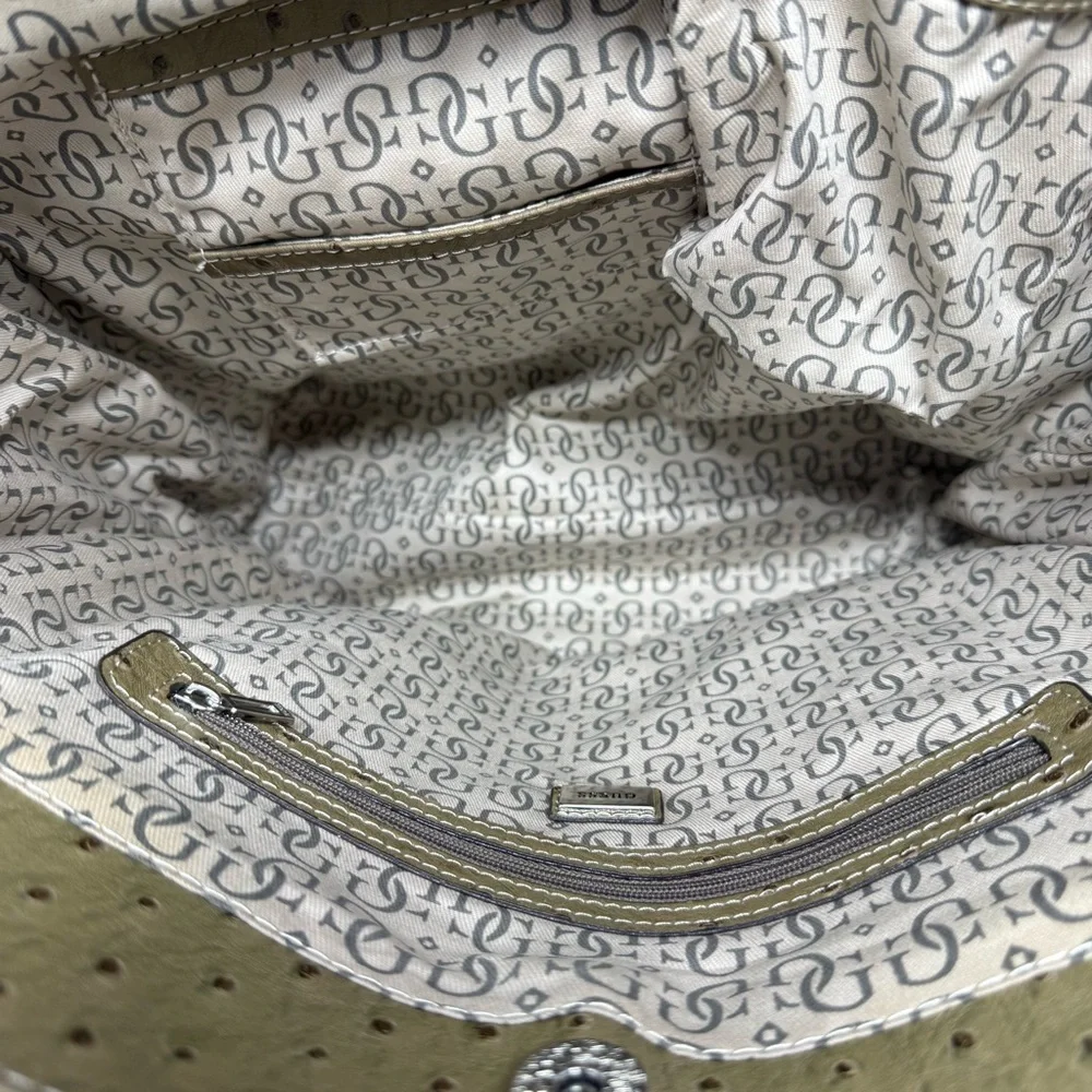 Guess Olive Green and Brown Tote Bag - Picture 11 of 15